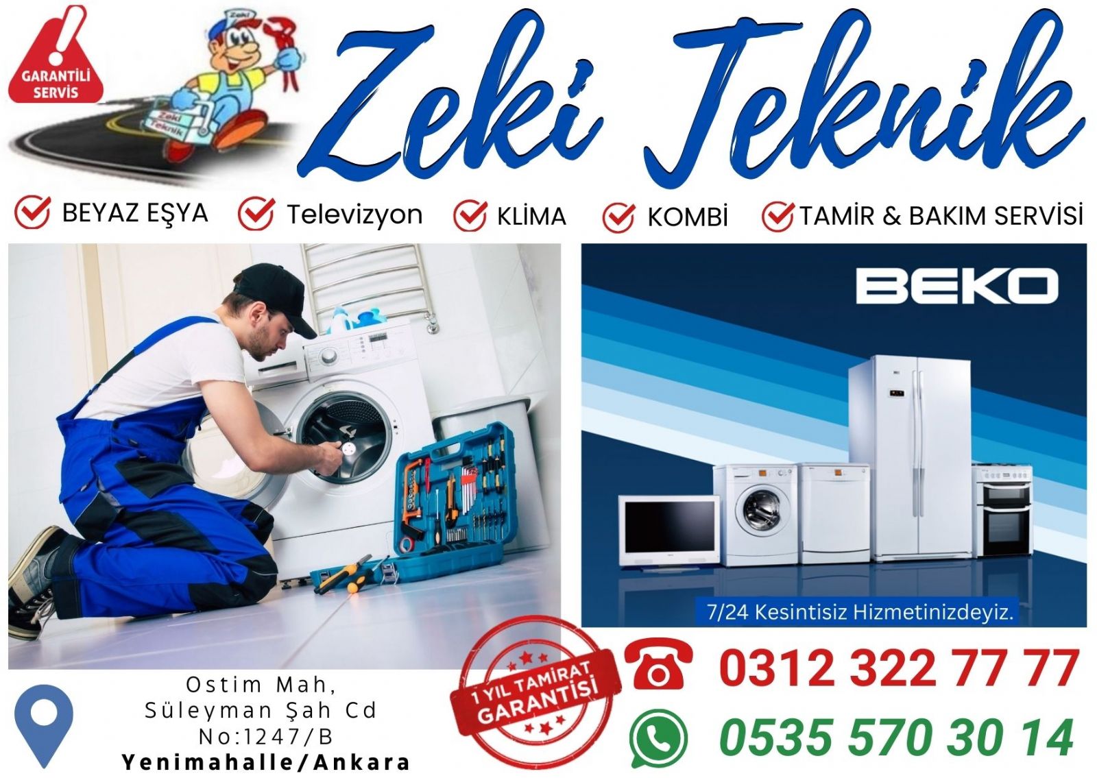 Ostim Beko Beyaz Eşya Servisi